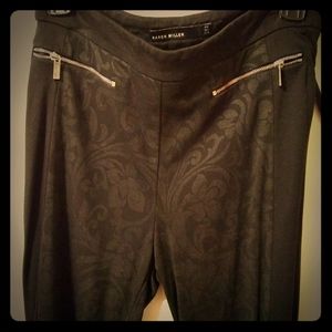 Karen Millen Black two textured leggings